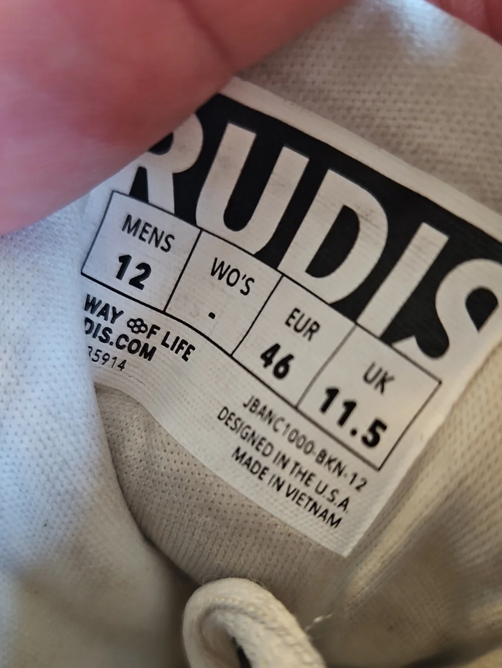 Rudis White Wrestling Shoes